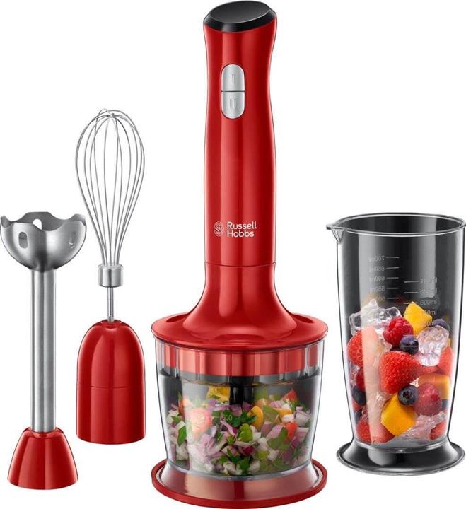 گوشت کوب برقی راسل هابز انگلستان Russell Hobbs Stabmixer Desire 3in1 24700-56 Rasell 3 in 1 Hand Blender, Red,