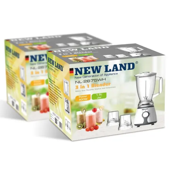 مخلوط کن سه کاره نیولند مدل NL-2675WH