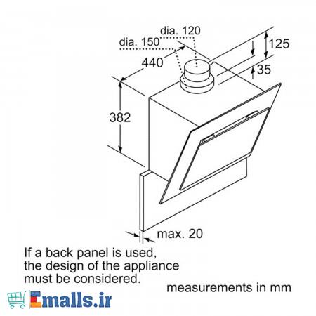 هود بوش مدل DWK06G660 Bosch Chimney Hood