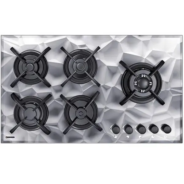 گاز رومیزی درخشان 3 بعدی مدل G 629. 3D اجاق صفحه ای G629 شیشه سه - 4