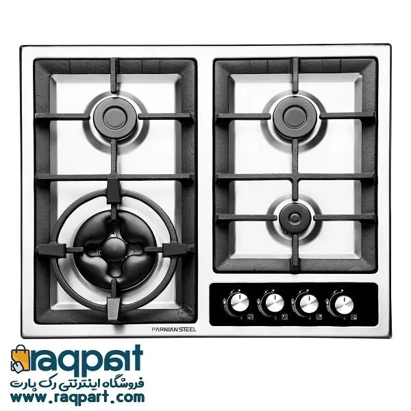 اجاق گاز صفحه ای 4 شعله استیل پرنیان مدل PB4101 - 3