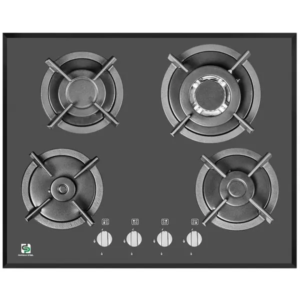 اجاق گاز صفحه ای شیشه 4 شعله پرنیان استیل مدل PB4203