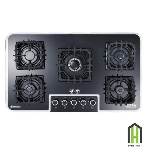 اجاق گاز 5 شعله شیشه ای درخشان کد G637 Derakhshan Gas Hob - 3