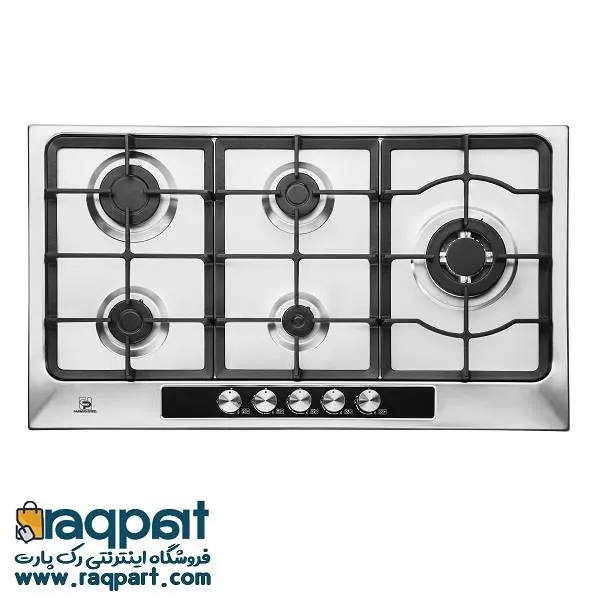 اجاق گاز صفحه ای 5 شعله استیل پرنیان مدل PB5109