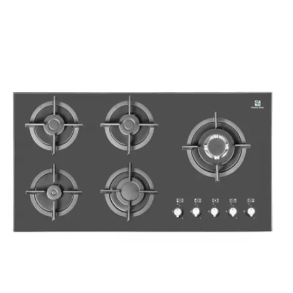 اجاق گاز صفحه ای شیشه 5 شعله پرنیان استیل مدل PB5208