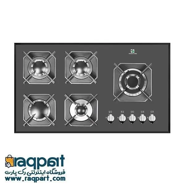 اجاق گاز صفحه ای شیشه 5 شعله پرنیان استیل مدل PB5210