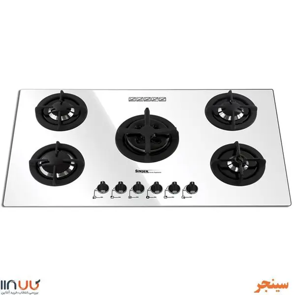 اجاق گاز صفحه ای 5 شعله شیشه سینجر مدل SDG 515 D