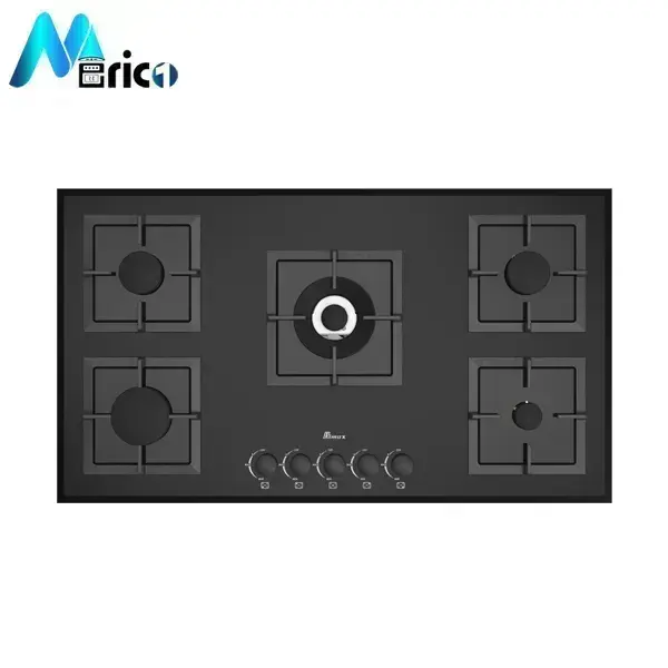 گاز رومیزی بیمکث کد 0039 پنج شعله شیشه - 2