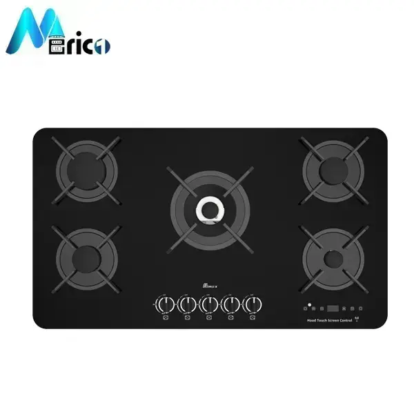 گاز رومیزی بیمکث کد 0048RF پنج شعله شیشه - 2