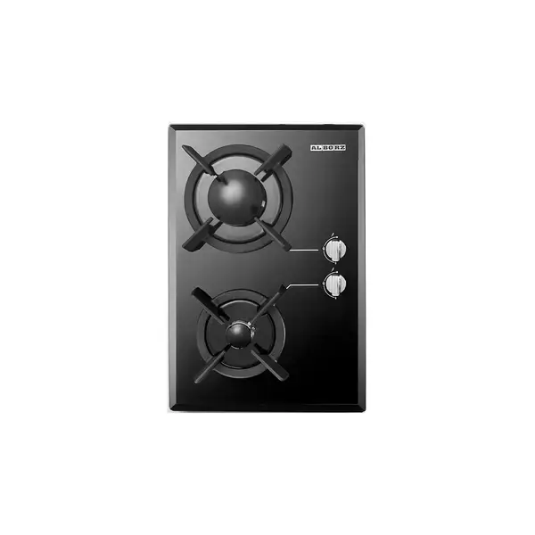 اجاق گاز رومیزی 2 شعله شیشه ای استیل البرز مدل G-2302 - 5