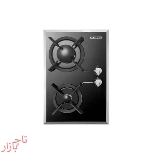 اجاق گاز رومیزی 2 شعله شیشه ای استیل البرز مدل G-2302 - 4