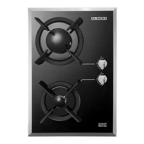 اجاق گاز رومیزی 2 شعله شیشه ای استیل البرز مدل G-2302 - 6
