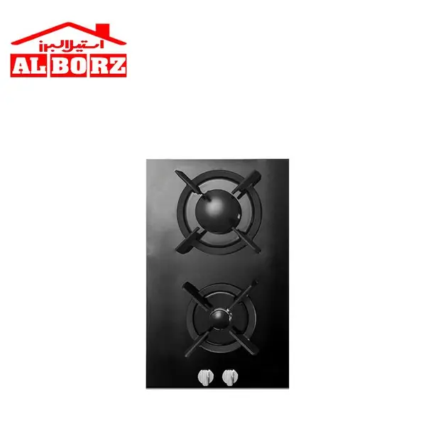اجاق گاز صفحه ای شیشه 2 شعله استیل البرز مدل G2352 - 2