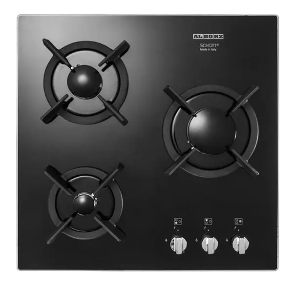 اجاق گاز صفحه ای 3 شعله استیل البرز G3551 - 3