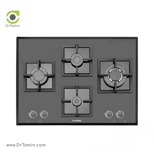 اجاق گاز 4 شعله شیشه ای ایلیا استیل مدل :G 416 - 4