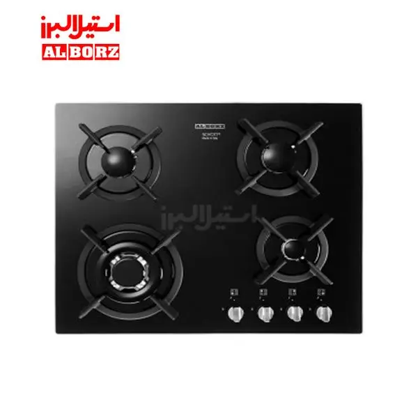 اجاق گاز رومیزی 4 شعله شیشه ای مدل G-4602 استیل البرز - 5