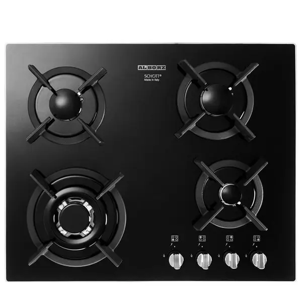 اجاق گاز صفحه ای 4 شعله شیشه استیل البرز مدل G4652