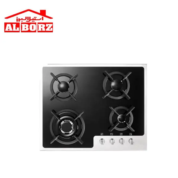 اجاق گاز صفحه ای شیشه 4 شعله استیل البرز مدل G4652S - 2