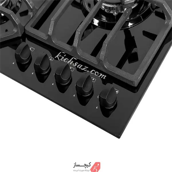 اجاق گاز 5 شعله شیشه درسا مدل الی