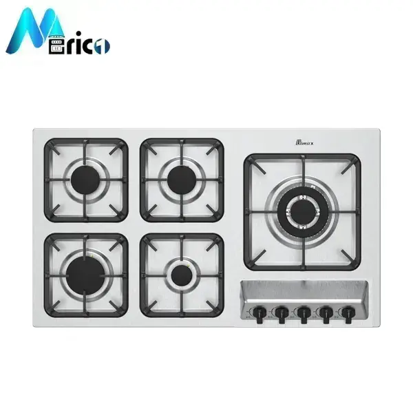 گاز رومیزی بیمکث کد 5079 پنج شعله استیل - 2