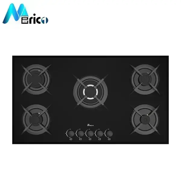 گاز رومیزی بیمکث کد 5080 پنج شعله شیشه - 2
