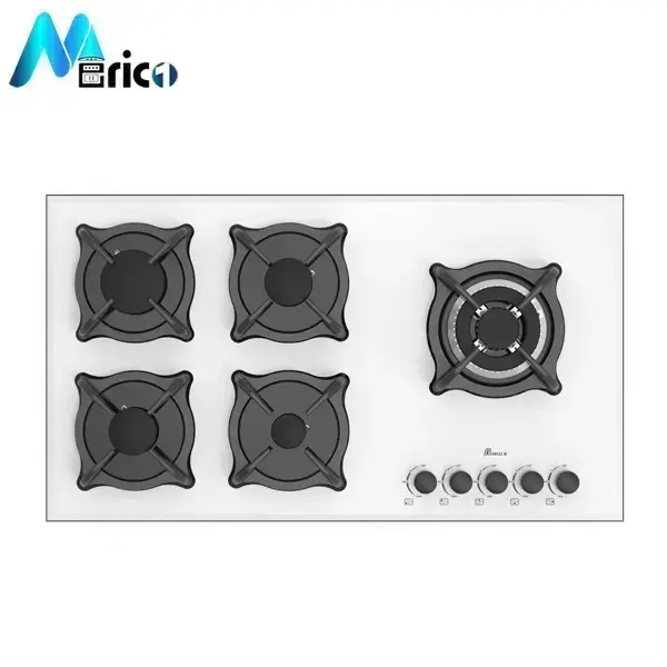 گاز رومیزی بیمکث کد 5097 پنج شعله شیشه - 2