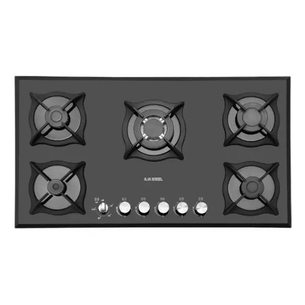 اجاق گاز 5 شعله شیشه ای ایلیا استیل مدل G 503 صفحه G503 - 5