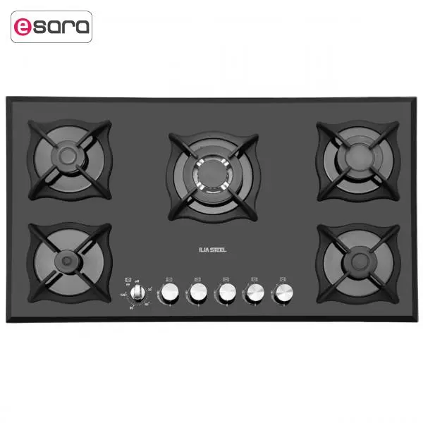 اجاق گاز 5 شعله شیشه ای ایلیا استیل مدل G 503 صفحه G503 - 4