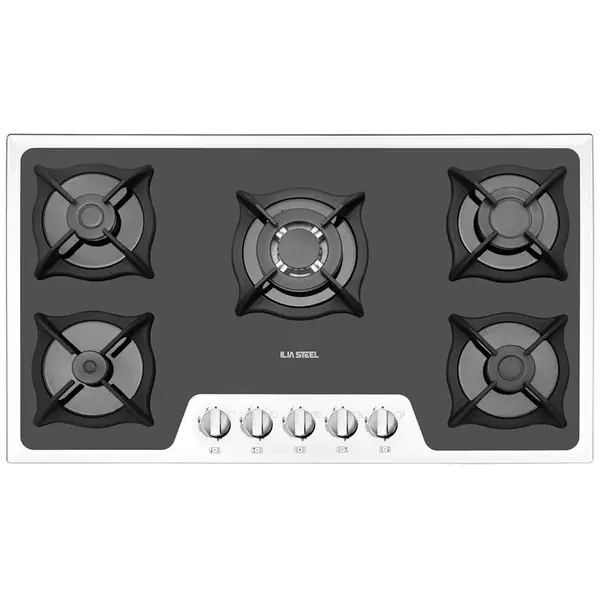 اجاق گاز 5 شعله شیشه ای ایلیا استیل مدل G 503 M - 3