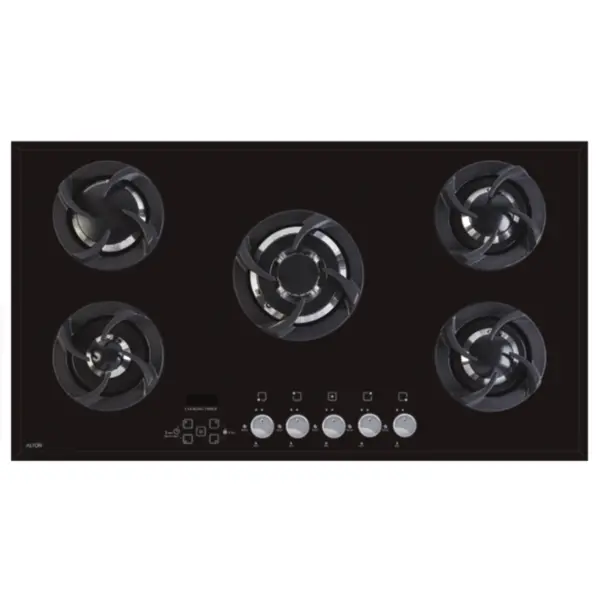 اجاق گاز صفحه ای 5 شعله توکار آلتون مدل G506 شیشه - 3