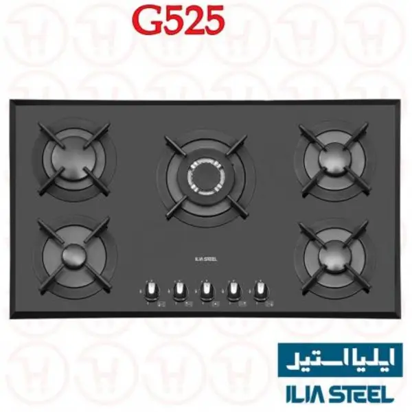 اجاق گاز رومیزی 5 شعله ایلیا استیل مدل G525