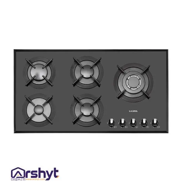 اجاق گاز رومیزی 5 شعله ایلیا استیل مدل G526 - 3