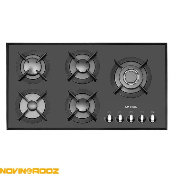 اجاق گاز رومیزی 5 شعله ایلیا استیل مدل G526 - 5