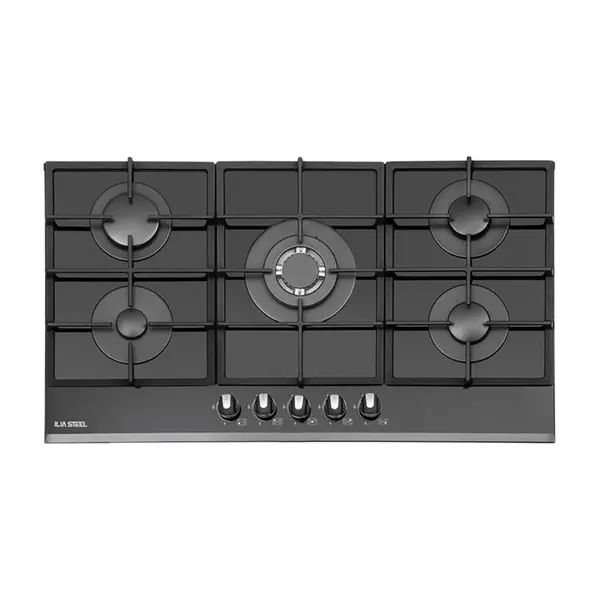 اجاق گاز 5 شعله شیشه ای ایلیا استیل مدل G 527 - 5