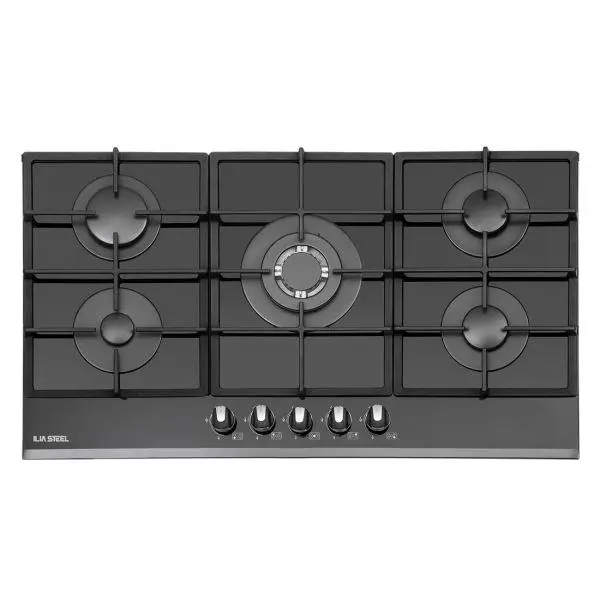 اجاق گاز 5 شعله شیشه ای ایلیا استیل مدل G 527 - 6