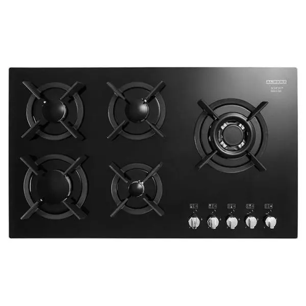 اجاق گاز صفحه شیشه ای 5 شعله استیل البرز کد G5907 - 6
