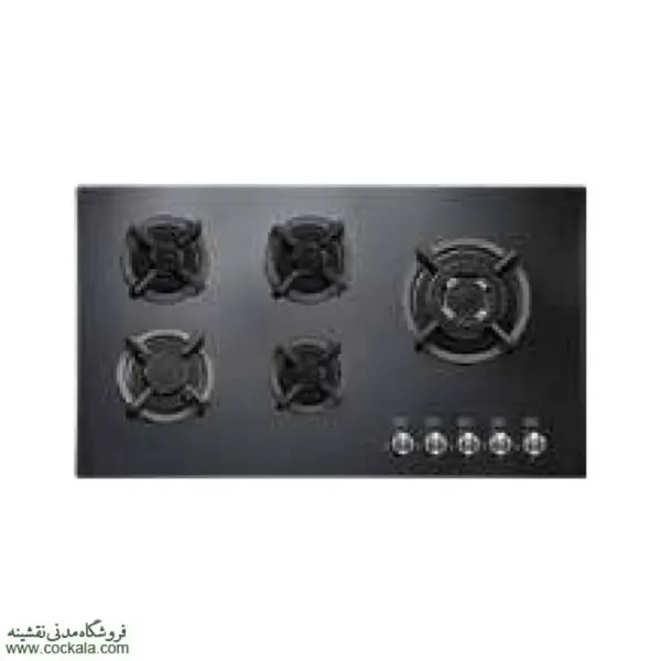 اجاق گاز صفحه ای 5 شعله شیشه استیل البرز مدل G5957 - 4