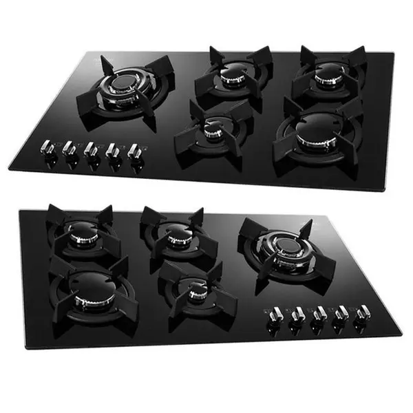 اجاق گاز صفحه ای 5 شعله شیشه استیل البرز مدل G5957 - 2