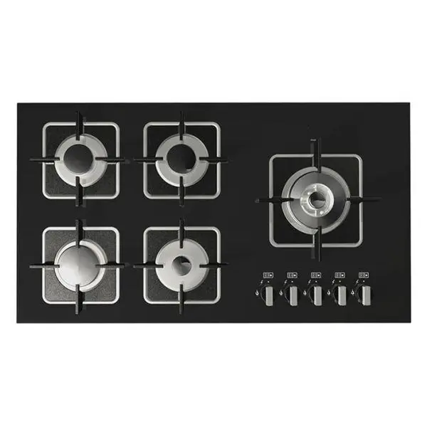 اجاق گاز صفحه ای 5 شعله شیشه استیل البرز مدل G5959 - 2