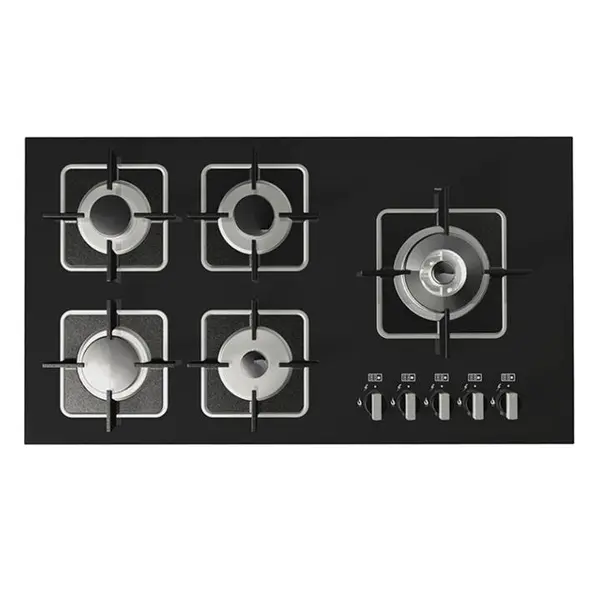 اجاق گاز صفحه ای 5 شعله شیشه استیل البرز مدل G5959 - 5