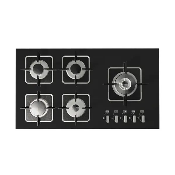 اجاق گاز صفحه ای 5 شعله شیشه استیل البرز مدل G5959 - 6