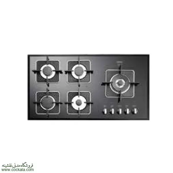 اجاق گاز صفحه ای 5 شعله شیشه استیل البرز مدل G5959 - 4