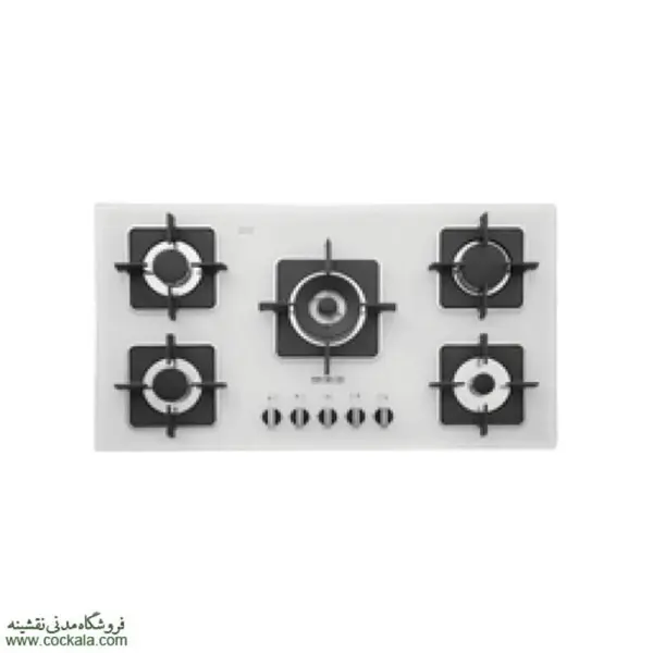 اجاق گاز صفحه ای 5 شعله شیشه استیل البرز مدل G5960 - 3