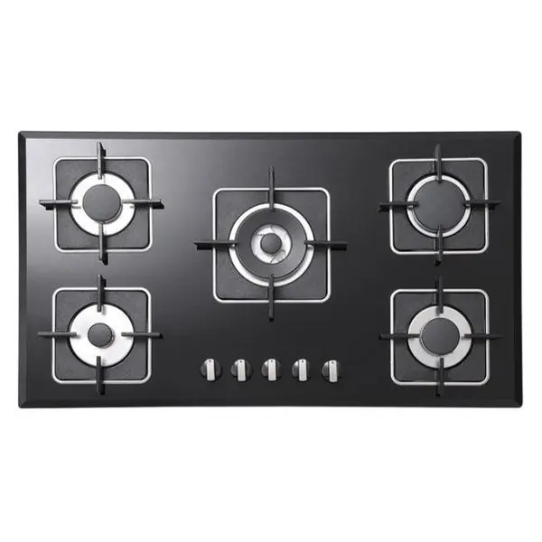 اجاق گاز صفحه ای 5 شعله شیشه استیل البرز مدل G5960 - 2