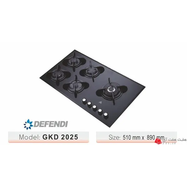 اجاق گاز 5 شعله شیشه ای الکس مدل GKD2025