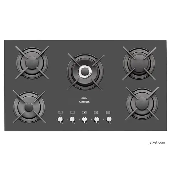 اجاق گاز 5 شعله ایتالیایی ایلیا استیل مدل IG 5910 - 2