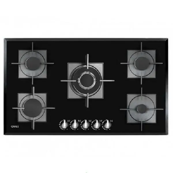اجاق گاز رومیزی 5 شعله شیشه ای کن مدل IG8505