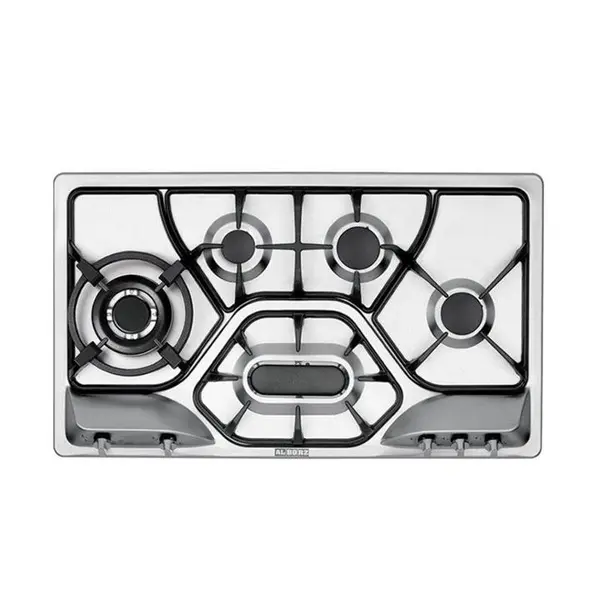 اجاق گاز رومیزی 5 شعله استیل البرز مدل S-5908 صفحه ای پنج اس