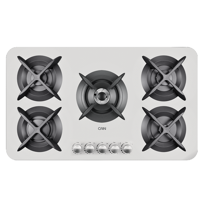 اجاق گاز صفحه ای کن مدل اپل APPLE سفید Can Apple-W Glass Gas Hob