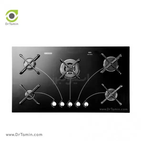 اجاق توکار استیل البرز C-5902 گاز صفحه ای سرامیکی سی - 4